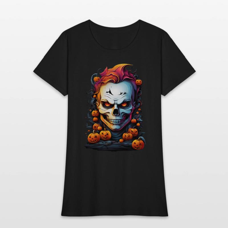 Fiery Pumpkin Skull