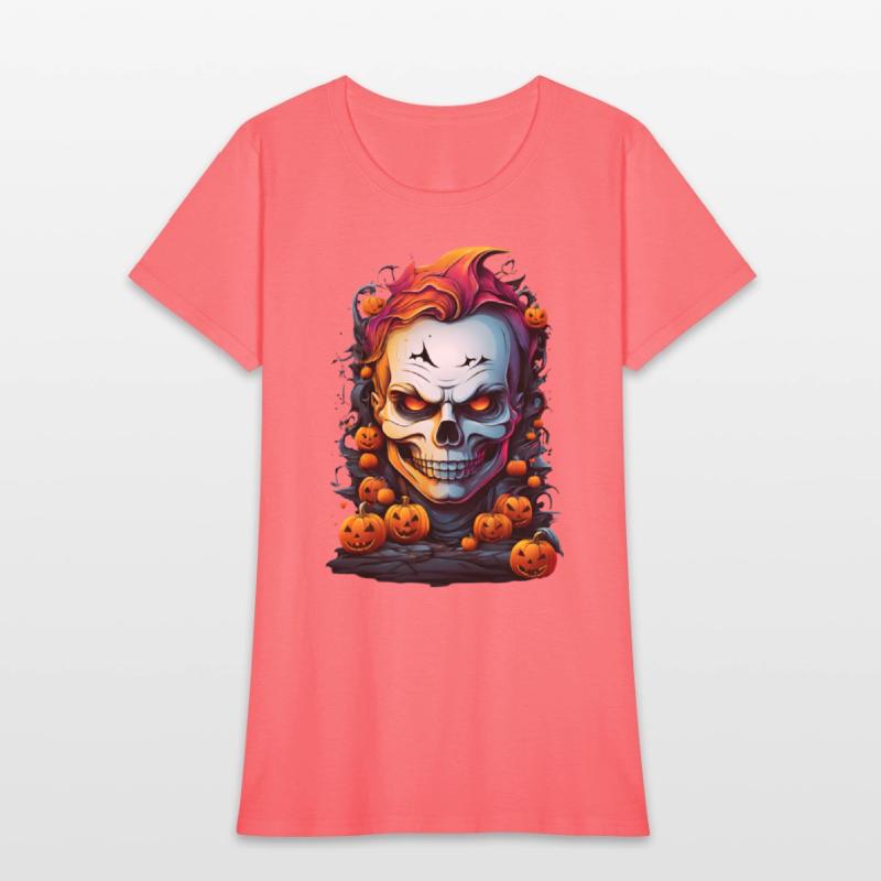 Fiery Pumpkin Skull