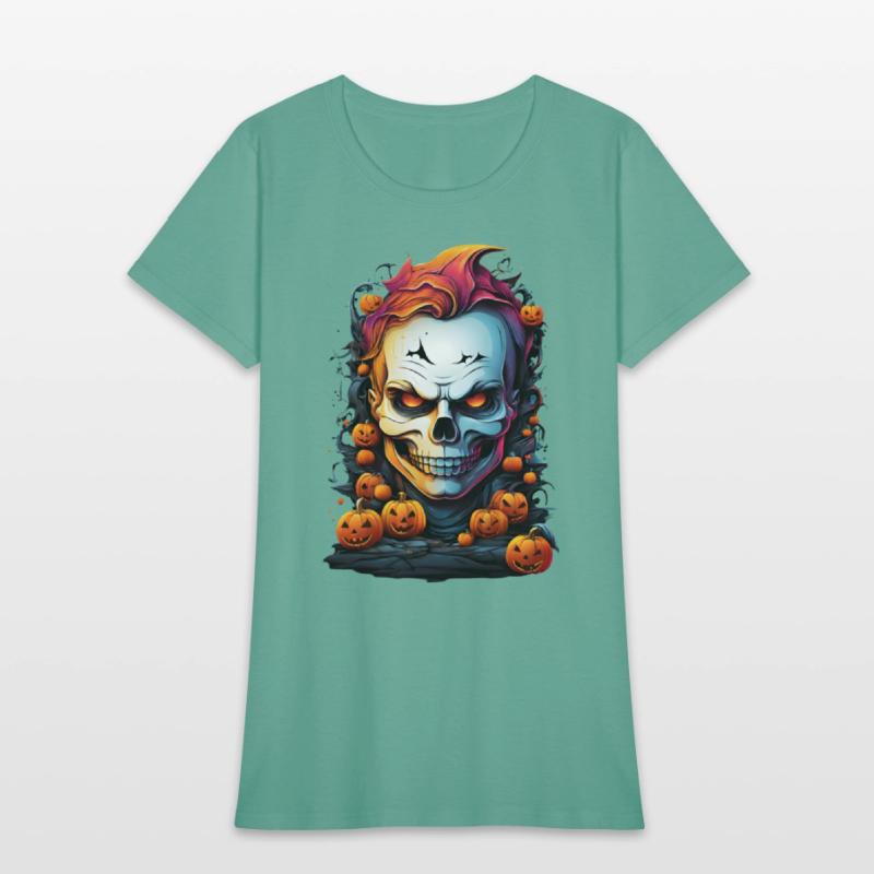 Fiery Pumpkin Skull