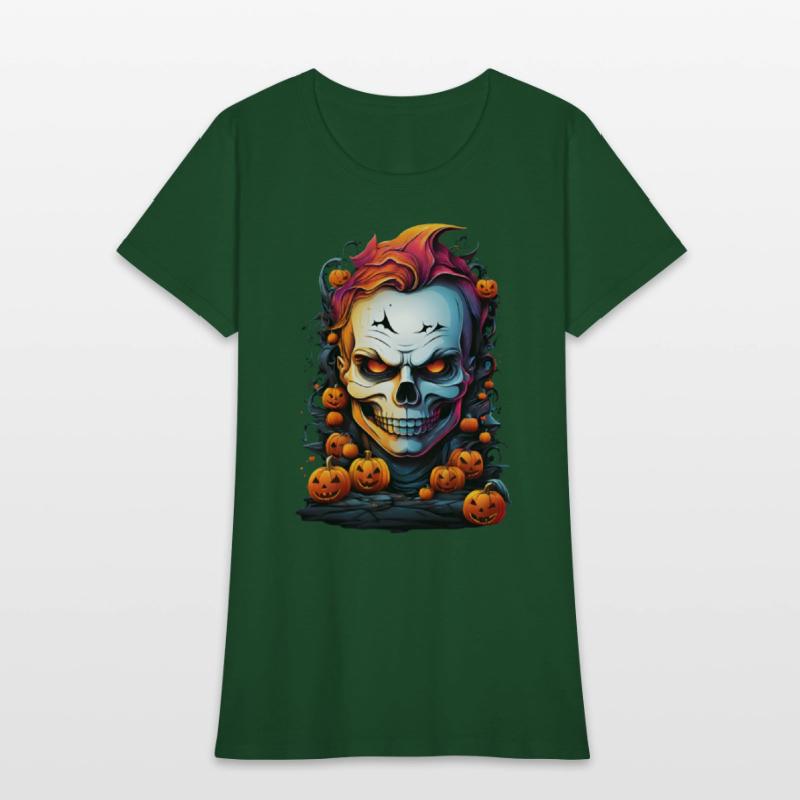 Fiery Pumpkin Skull