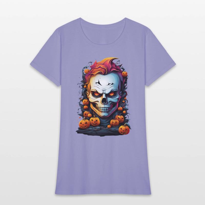 Fiery Pumpkin Skull