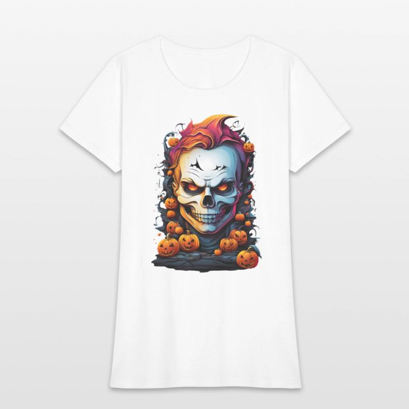 Fiery Pumpkin Skull