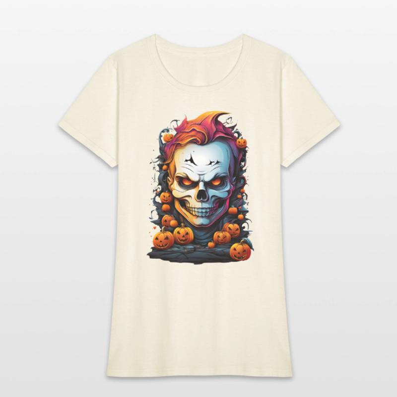 Fiery Pumpkin Skull