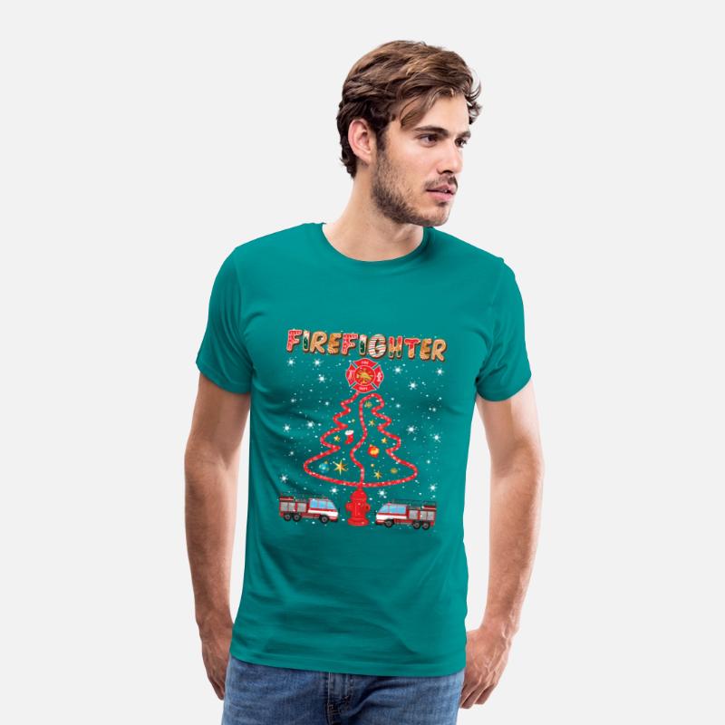 Fire Hose Christmas Pine Tree Firefighter