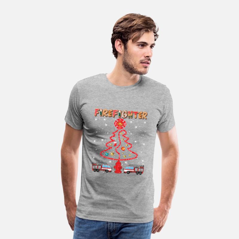 Fire Hose Christmas Pine Tree Firefighter