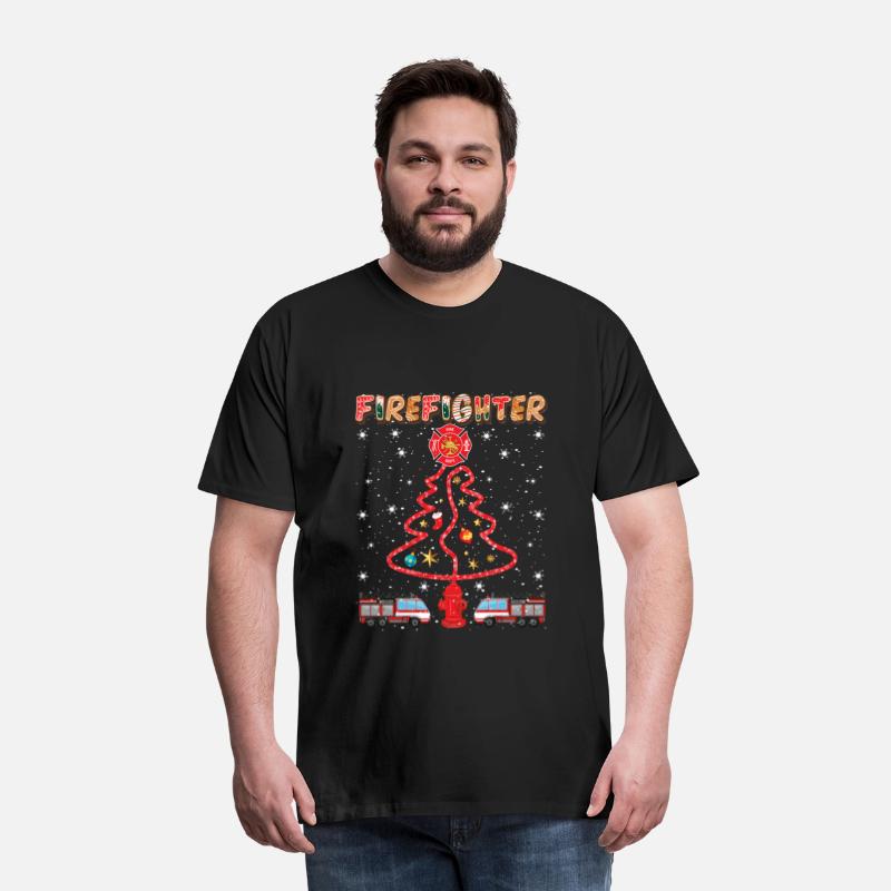 Fire Hose Christmas Pine Tree Firefighter