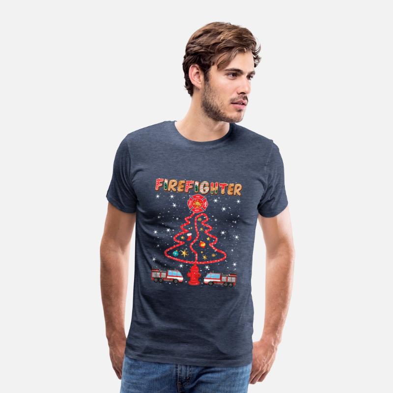 Fire Hose Christmas Pine Tree Firefighter