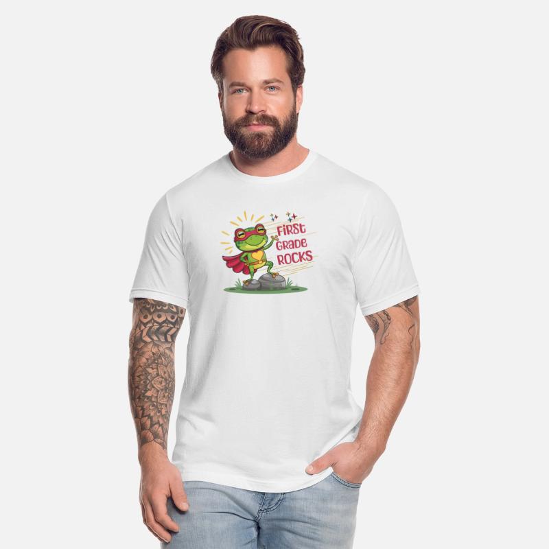 First grade Rocks Back to school Frog superhero