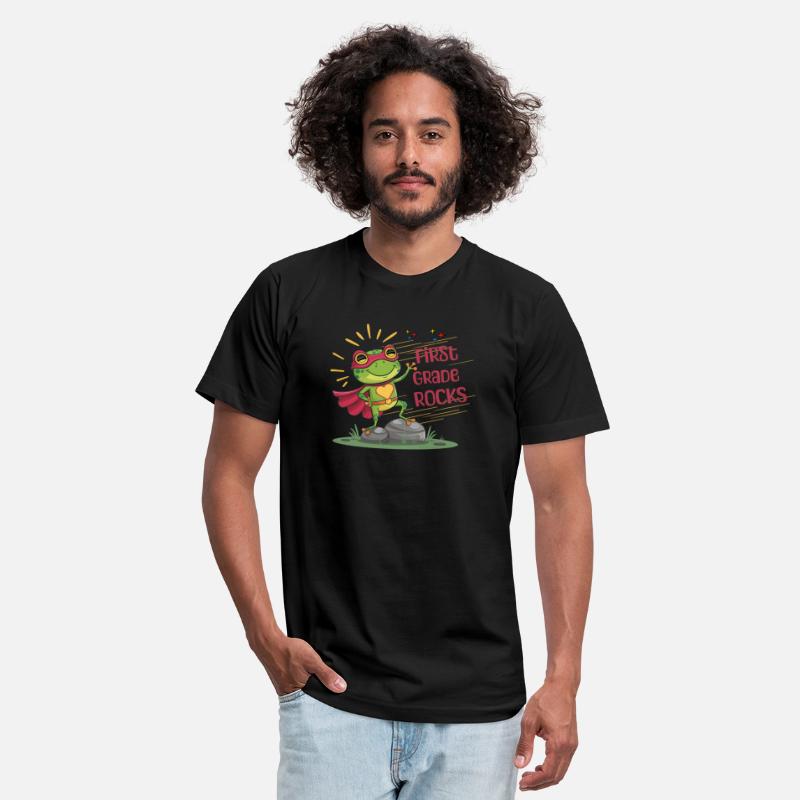 First grade Rocks Back to school Frog superhero