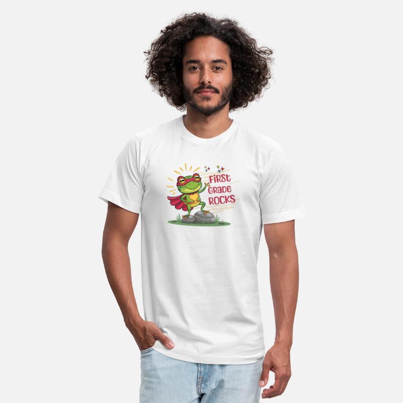 First grade Rocks Back to school Frog superhero