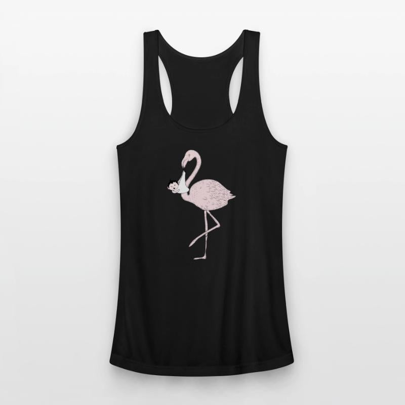 Flamingo brings the baby instead of the stork