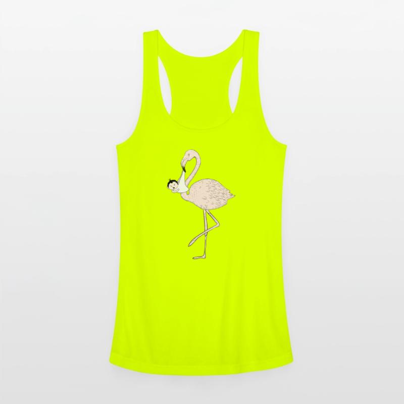 Flamingo brings the baby instead of the stork
