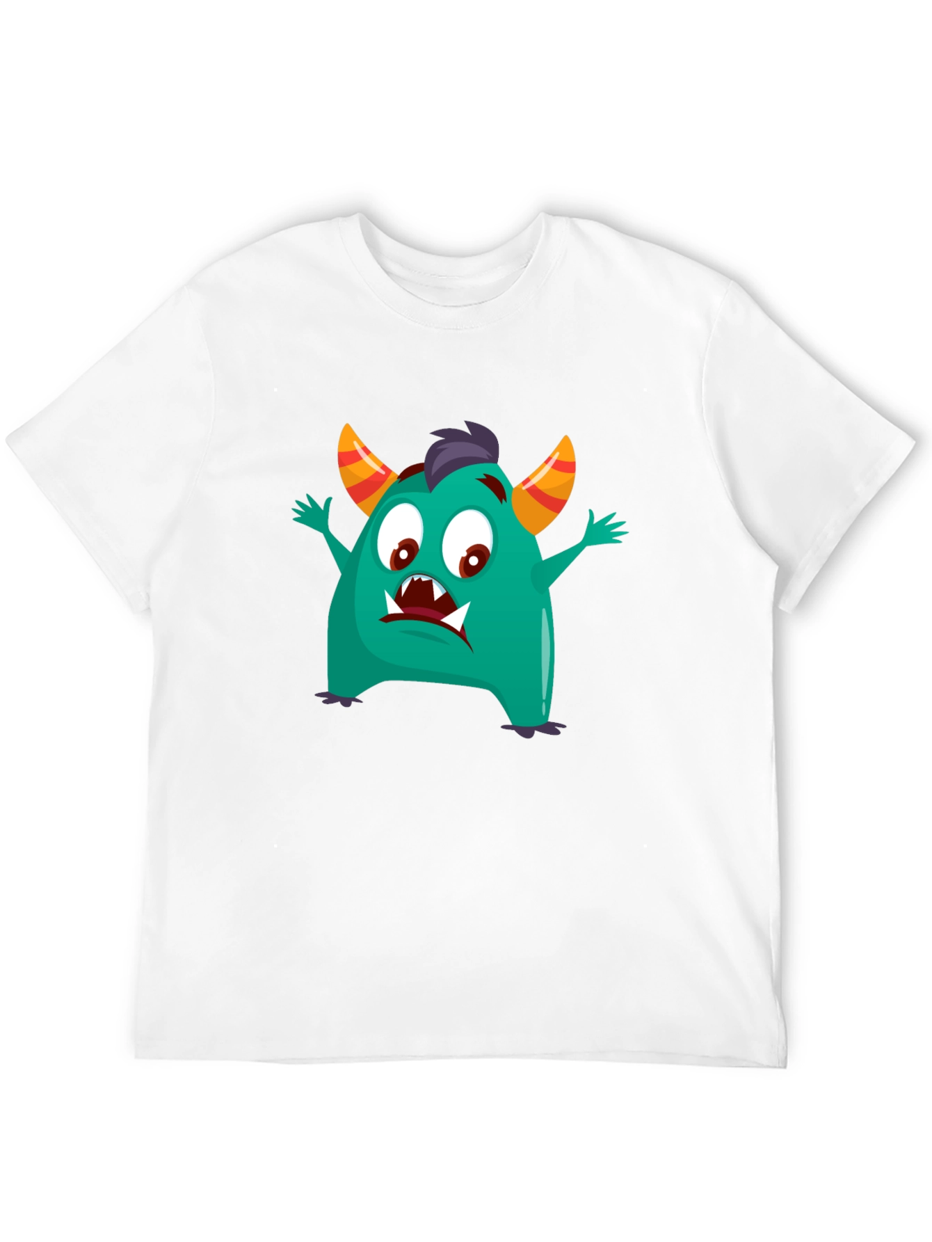 Fun Monster Graphic Tee - Black Cotton