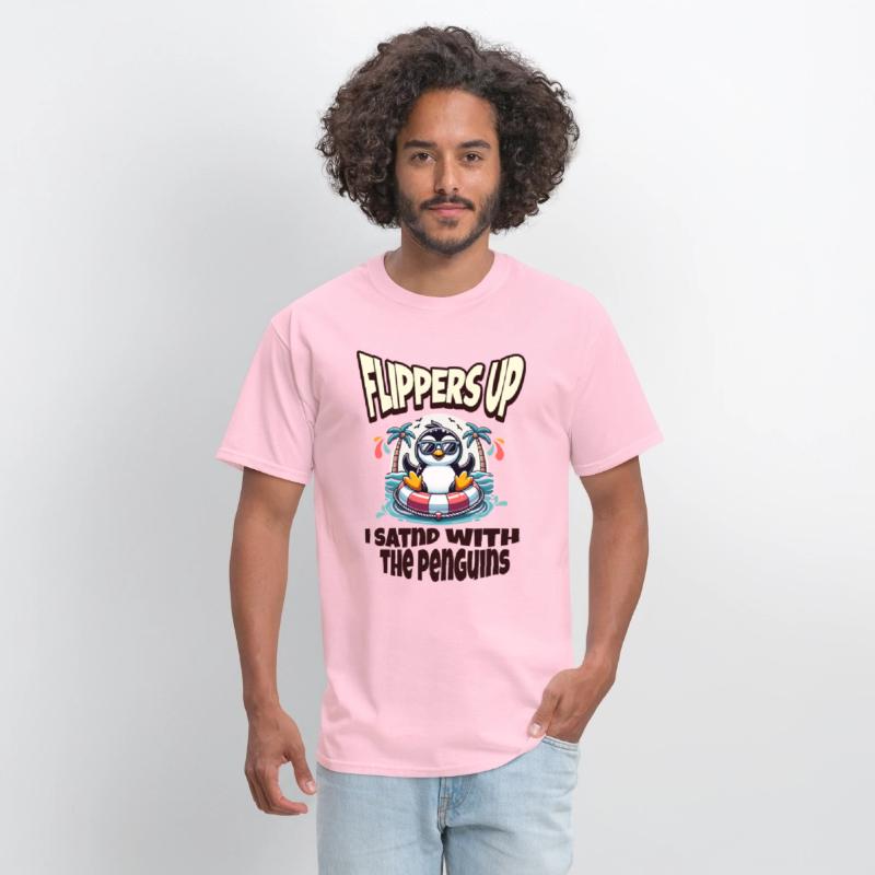 Flippers Up I Stand With The Penguins funny Quote