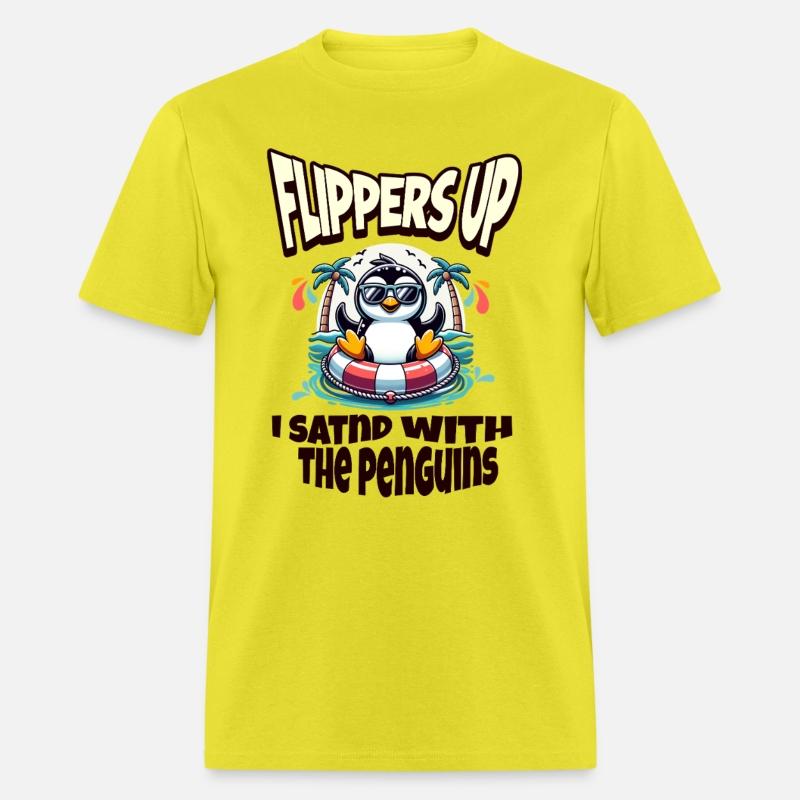 Flippers Up I Stand With The Penguins funny Quote
