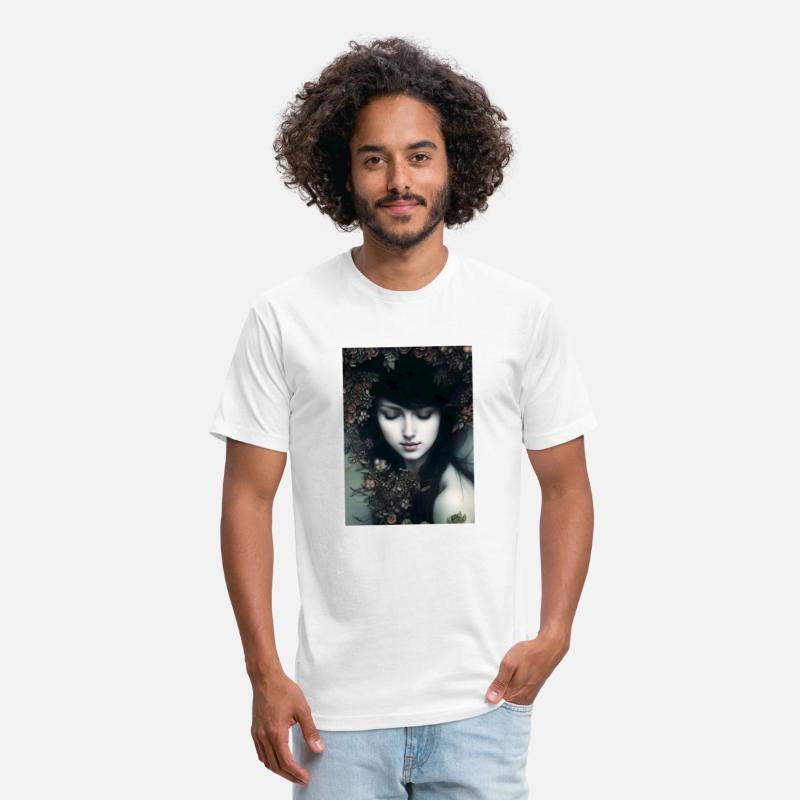 Floral Somberness: A Dark and Enchanting Portrait