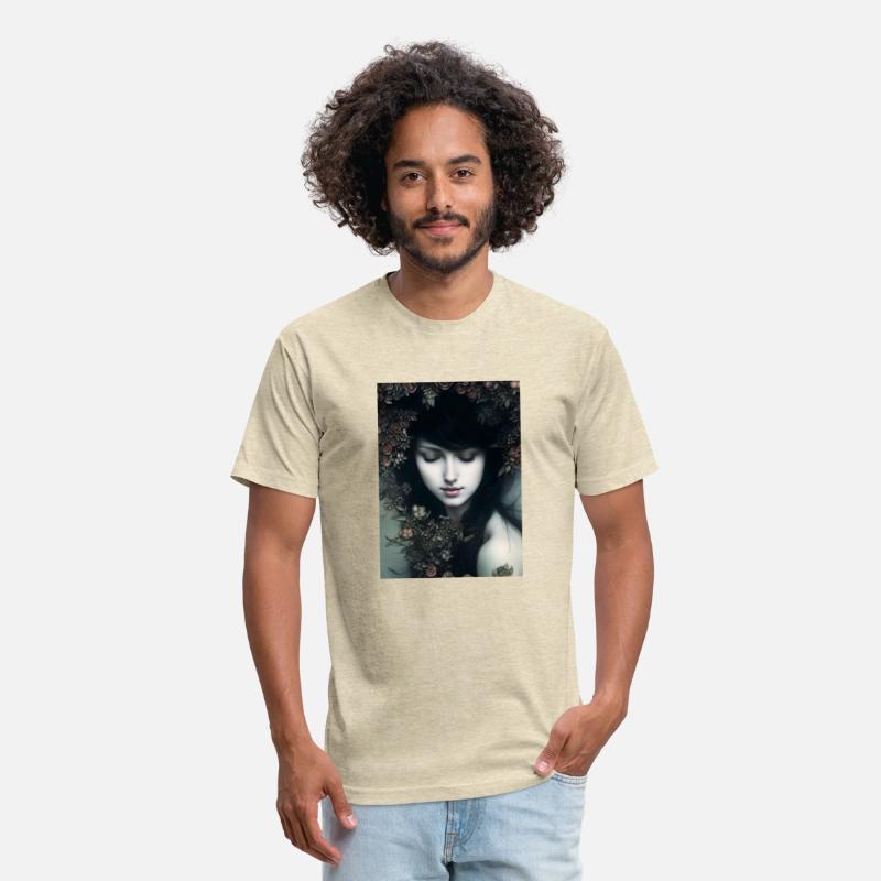 Floral Somberness: A Dark and Enchanting Portrait