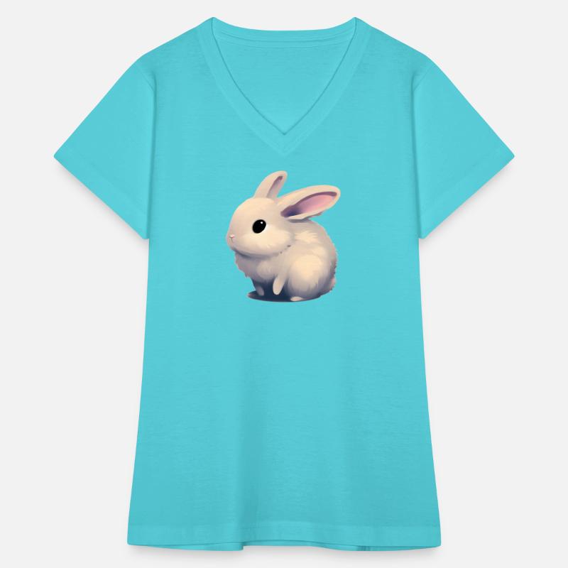 Fluffy White Bunny Sitting