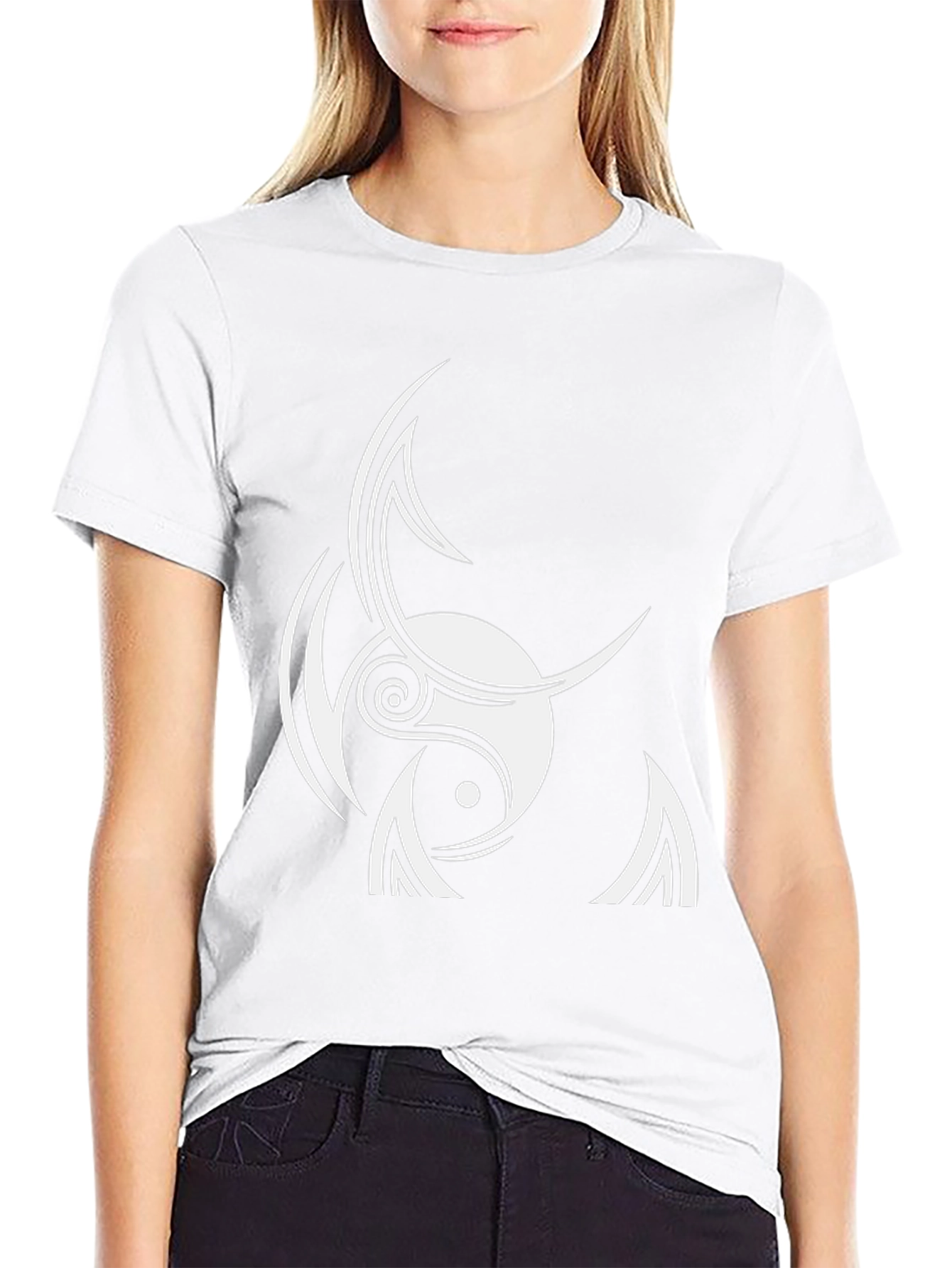 Yin Yang Tribal Design T-Shirt