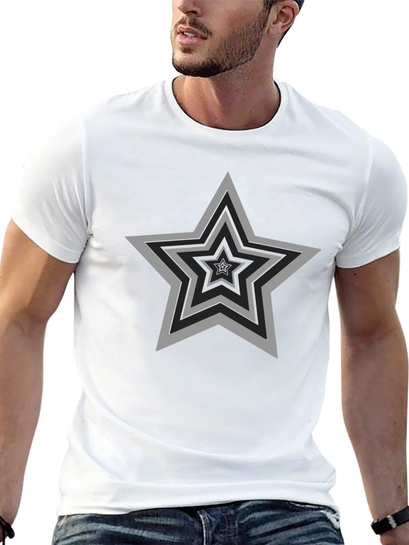 Geometric Star Graphic Tee