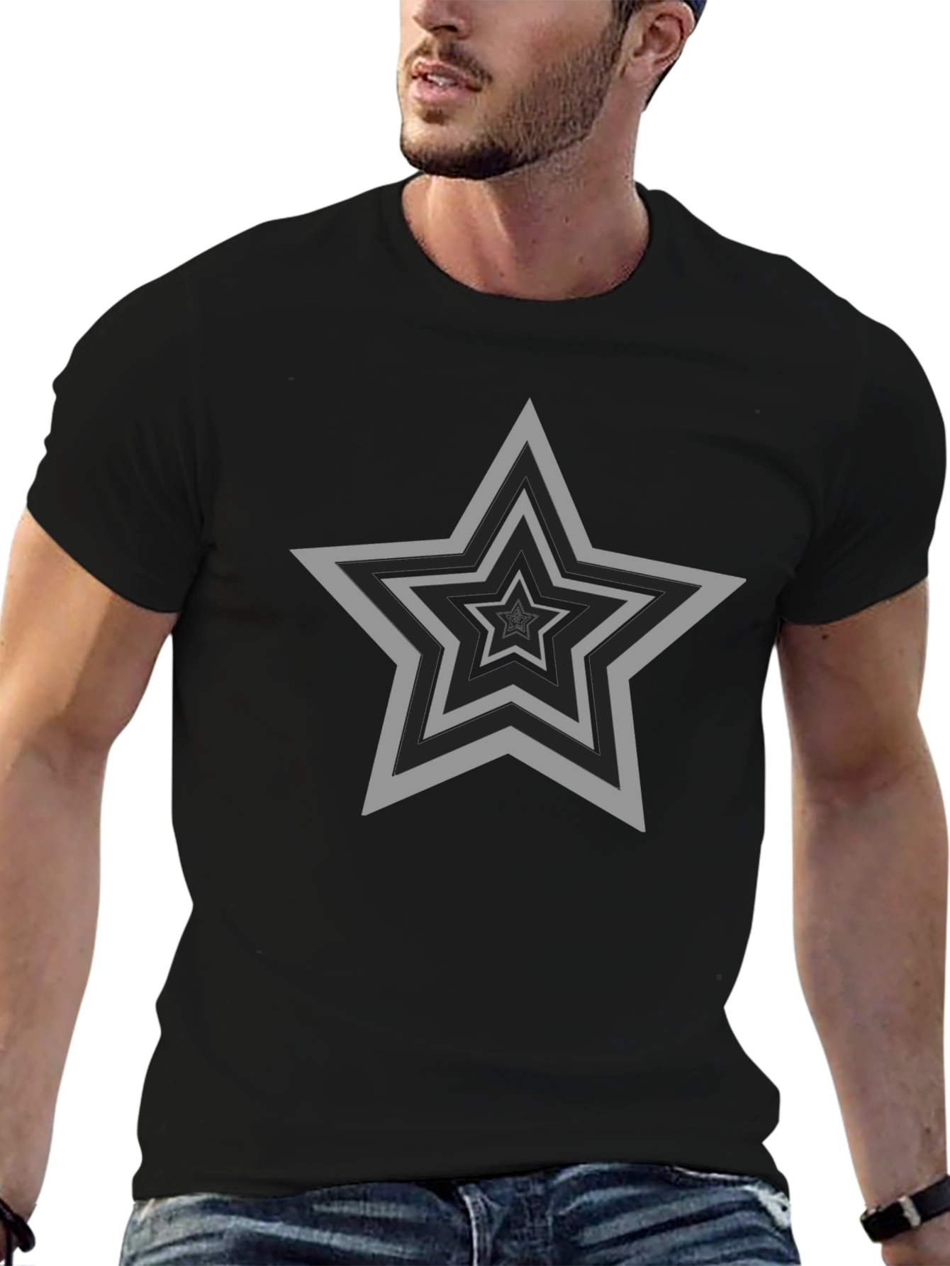 Geometric Star Graphic Tee