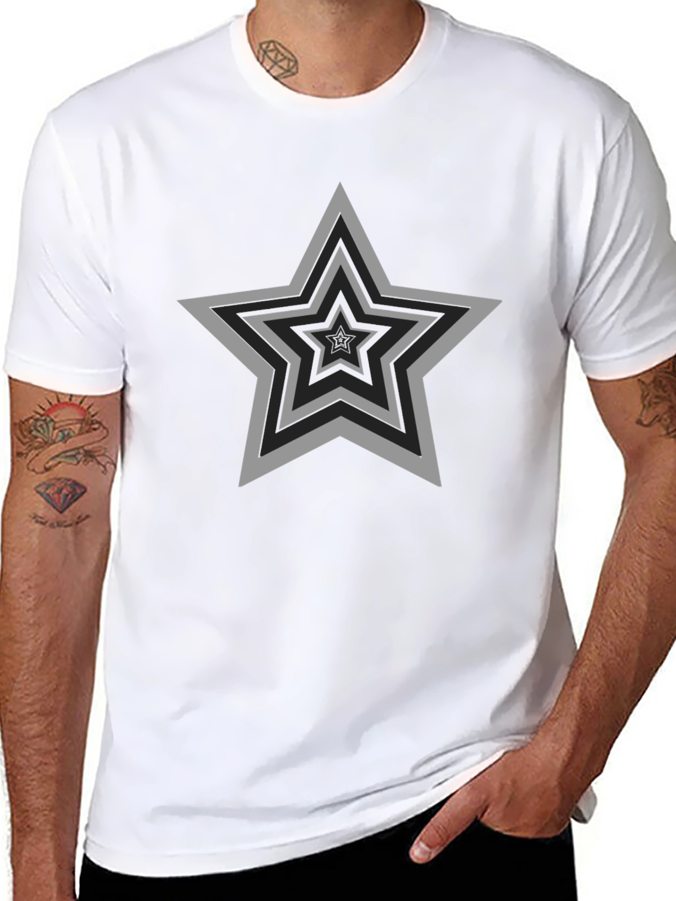 Geometric Star Graphic Tee