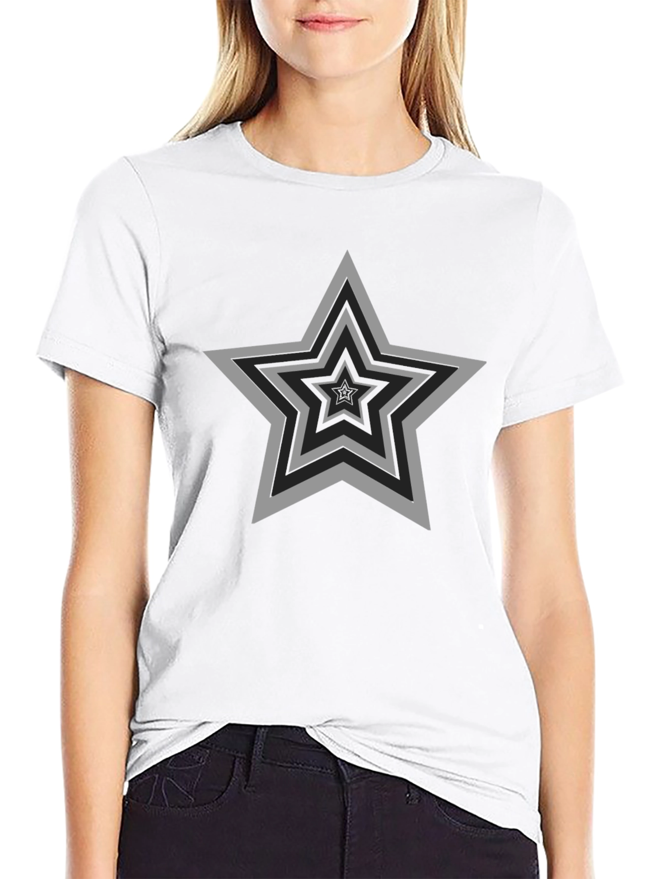 Geometric Star Graphic Tee