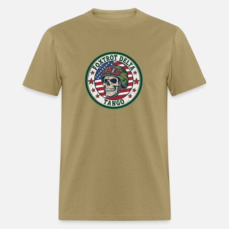 Foxtrot Delta Tango Skull Military Helmet USA Flag