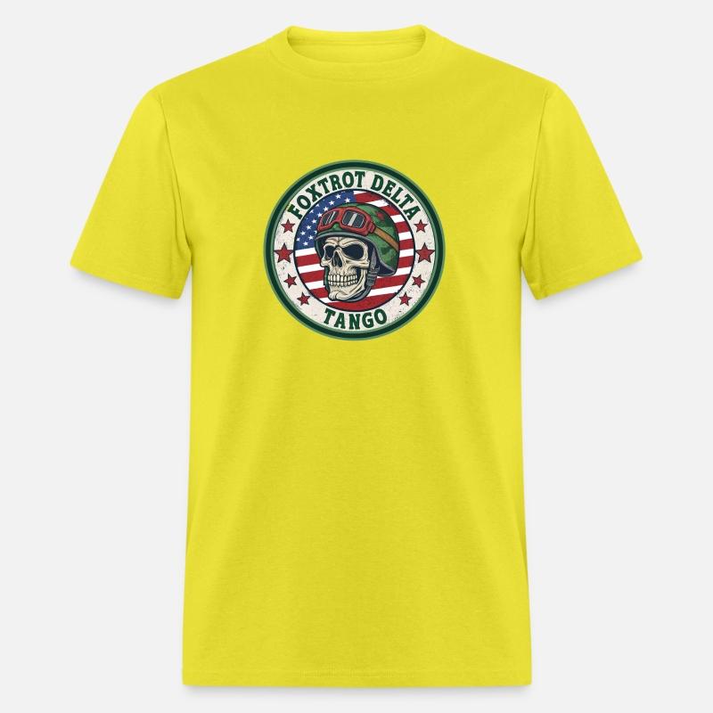 Foxtrot Delta Tango Skull Military Helmet USA Flag
