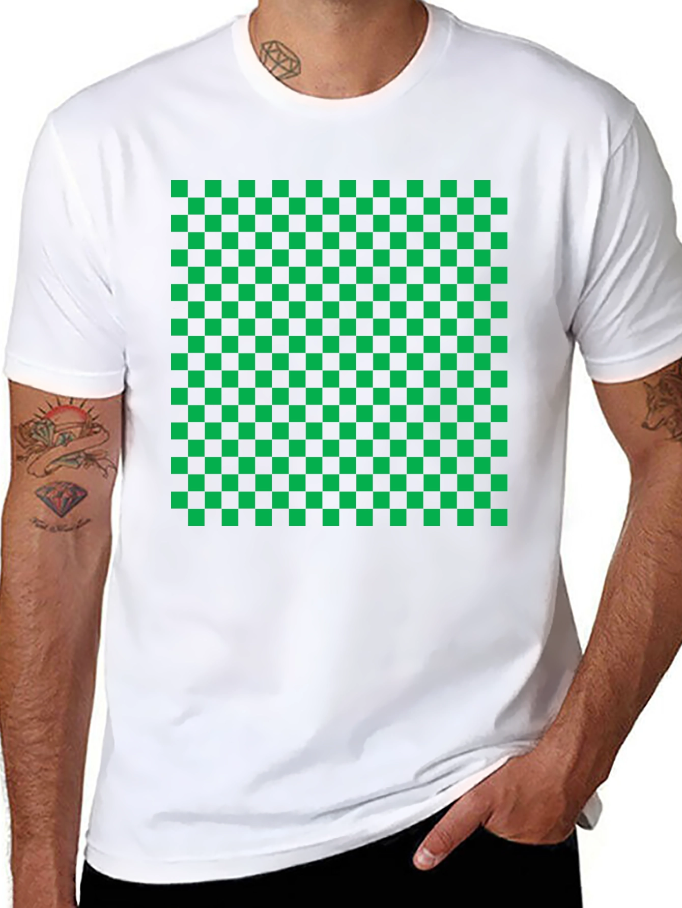Checkered Graphic Tee