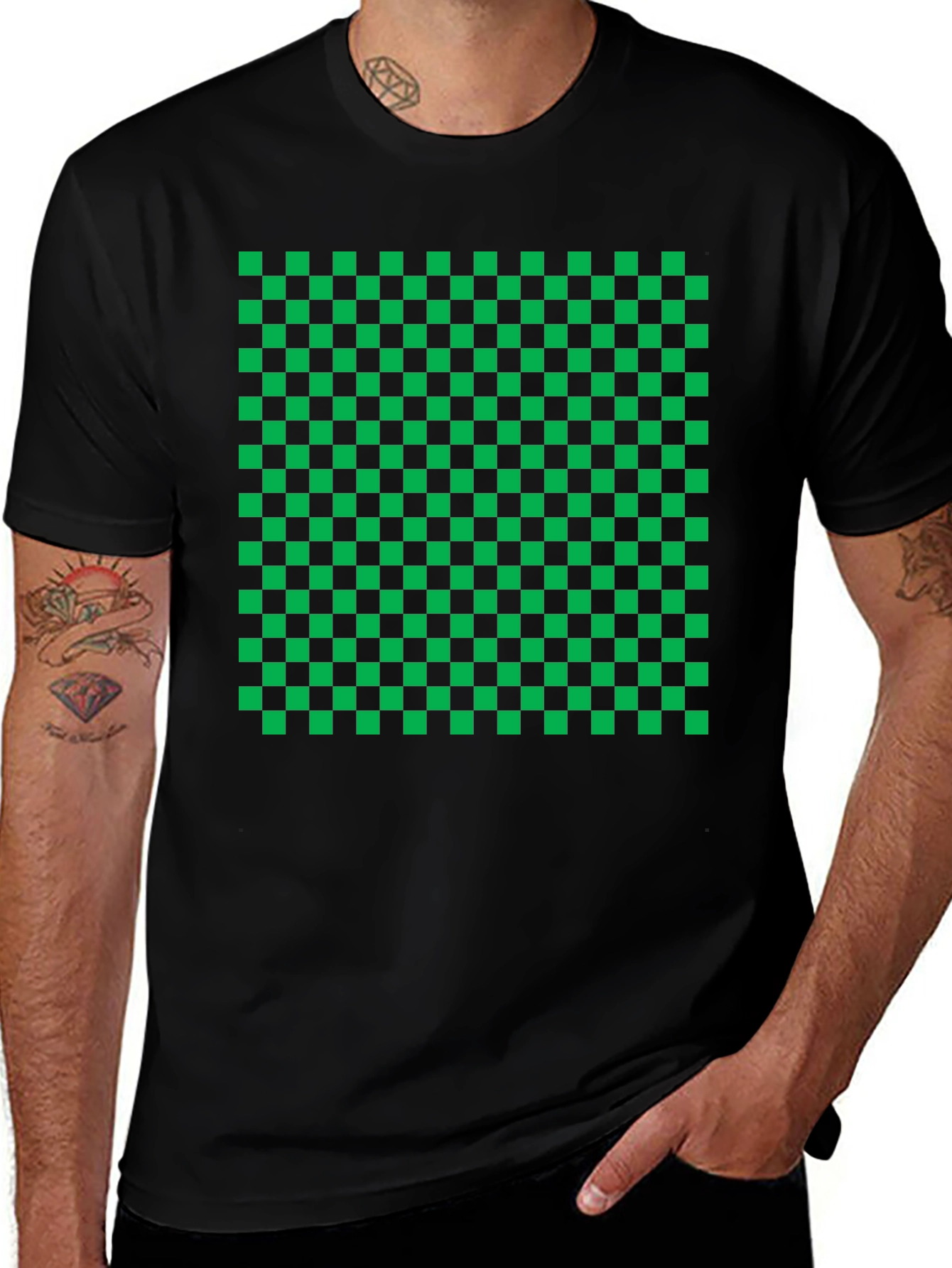 Checkered Graphic Tee