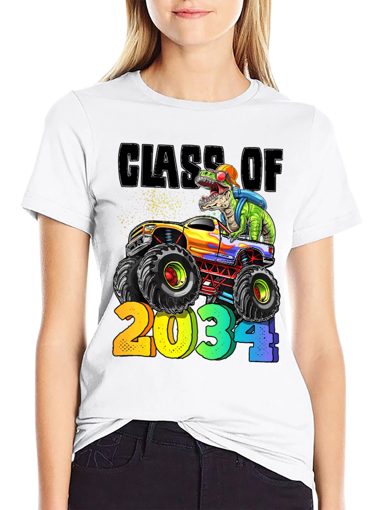 Class of 2034 Dinosaur Monster Truck T-Shirt