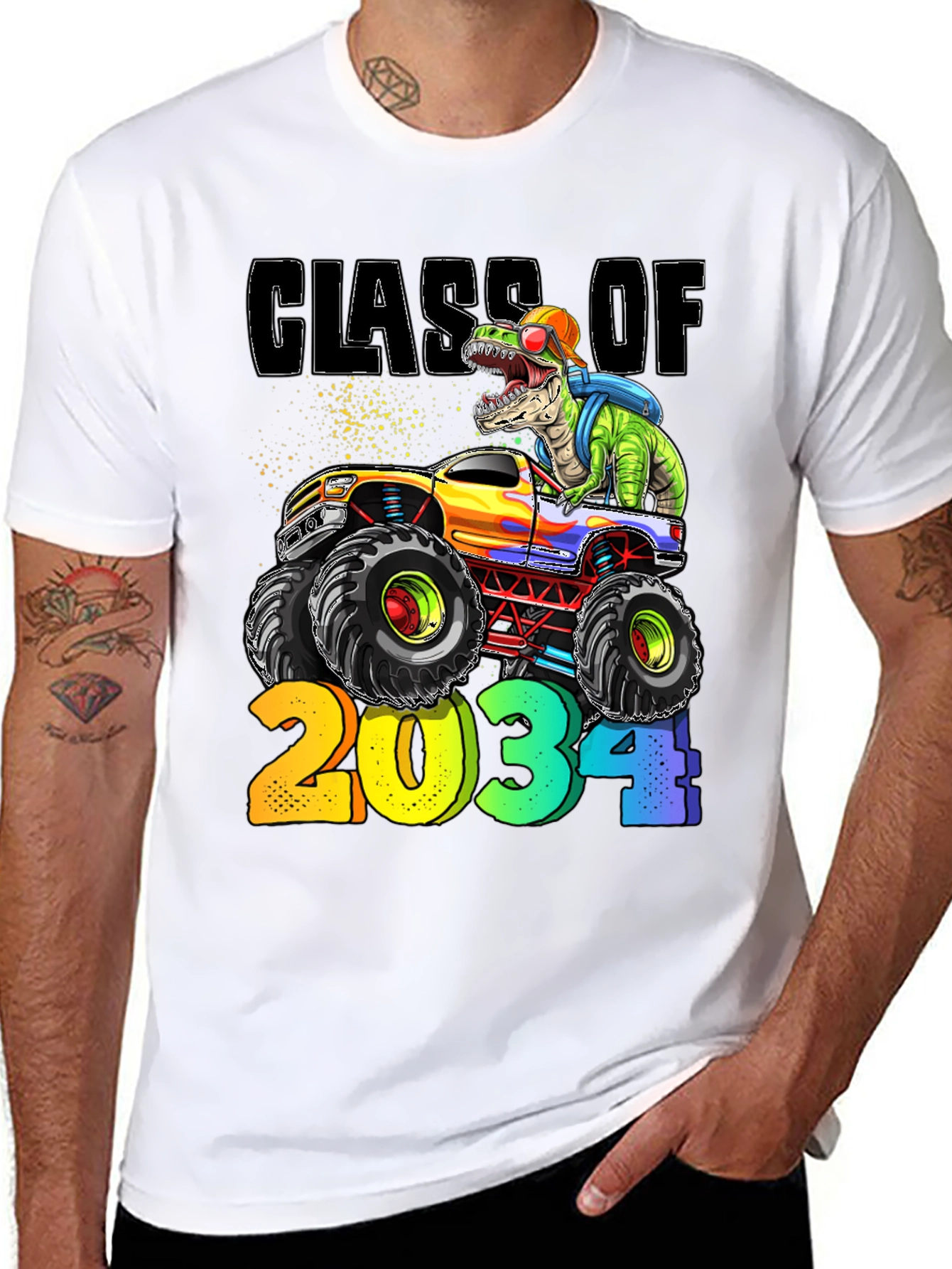 Class of 2034 Dinosaur Monster Truck T-Shirt