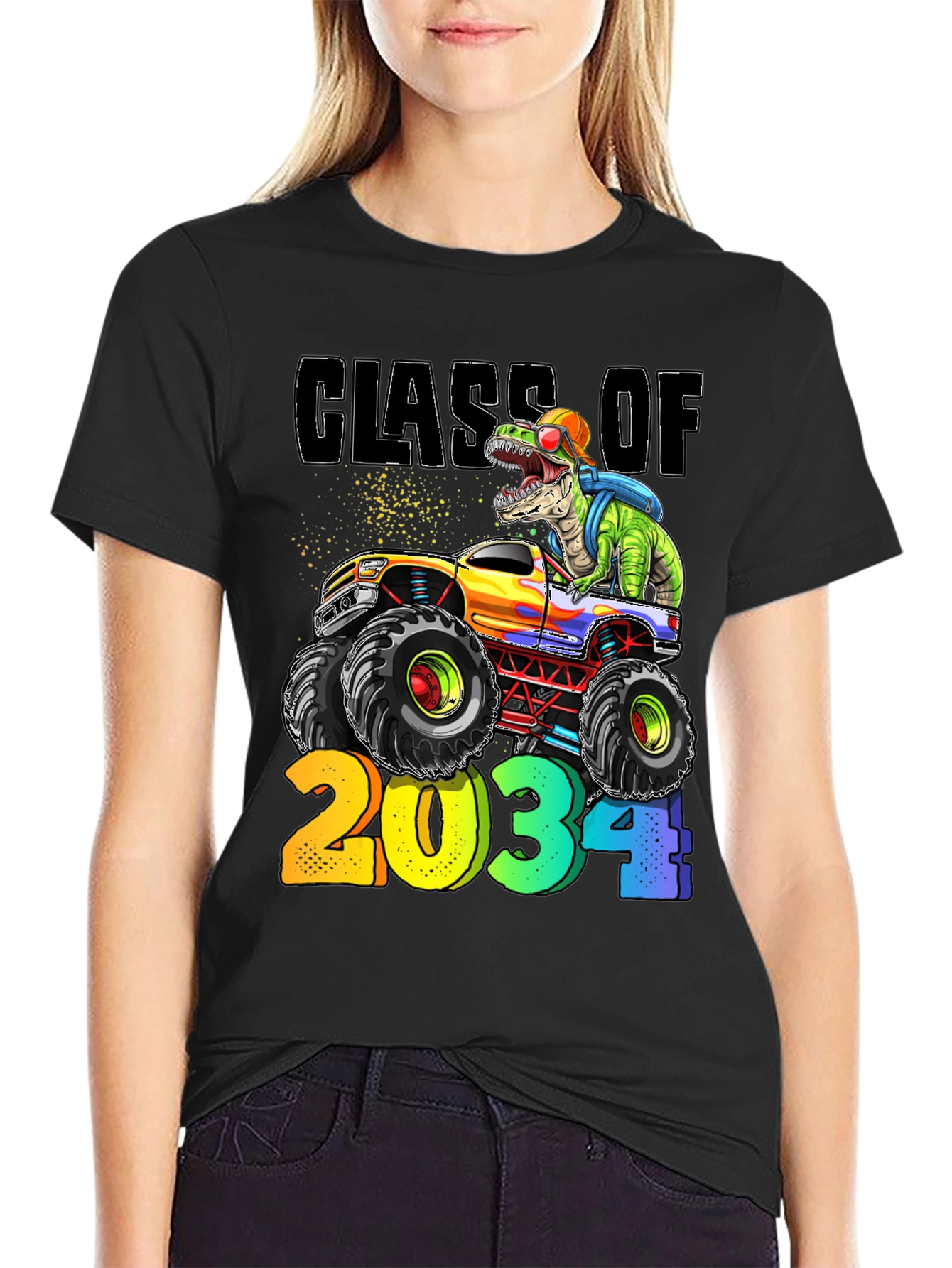 Class of 2034 Dinosaur Monster Truck T-Shirt