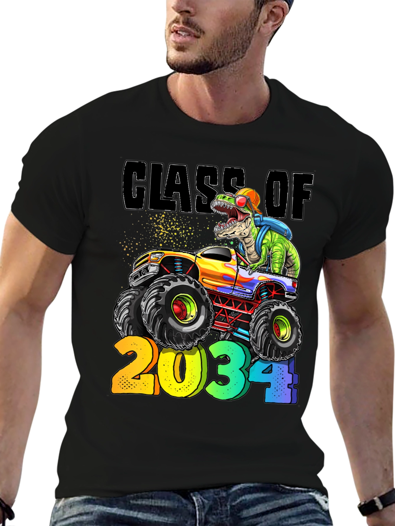 Class of 2034 Dinosaur Monster Truck T-Shirt