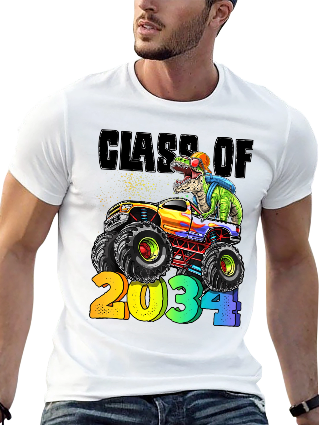 Class of 2034 Dinosaur Monster Truck T-Shirt