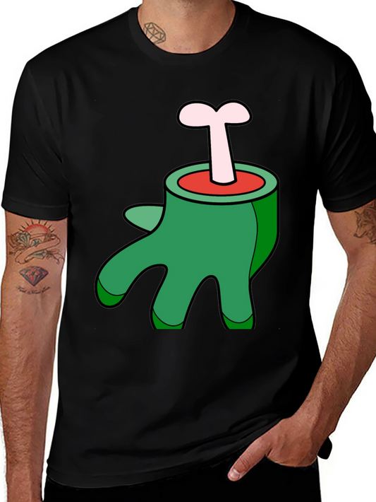 Zombie Hand & Bone Black Tee - Spooky Novelty Shirt