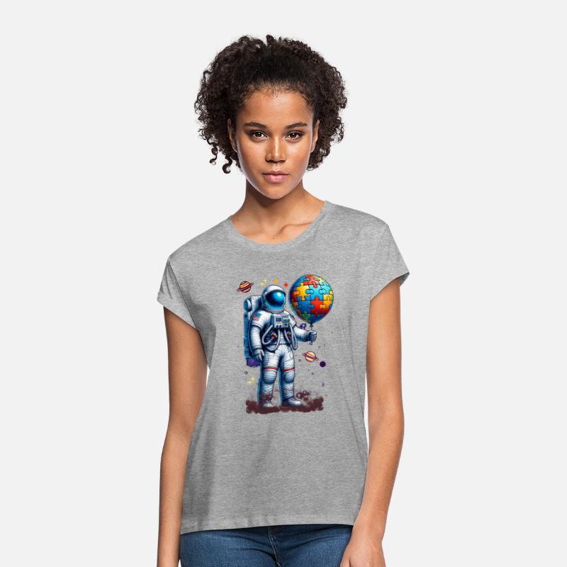 Funny Astronaut Balloon Autism Awareness Space