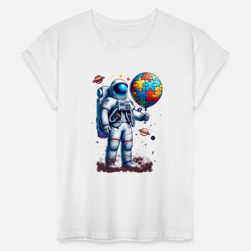 Funny Astronaut Balloon Autism Awareness Space