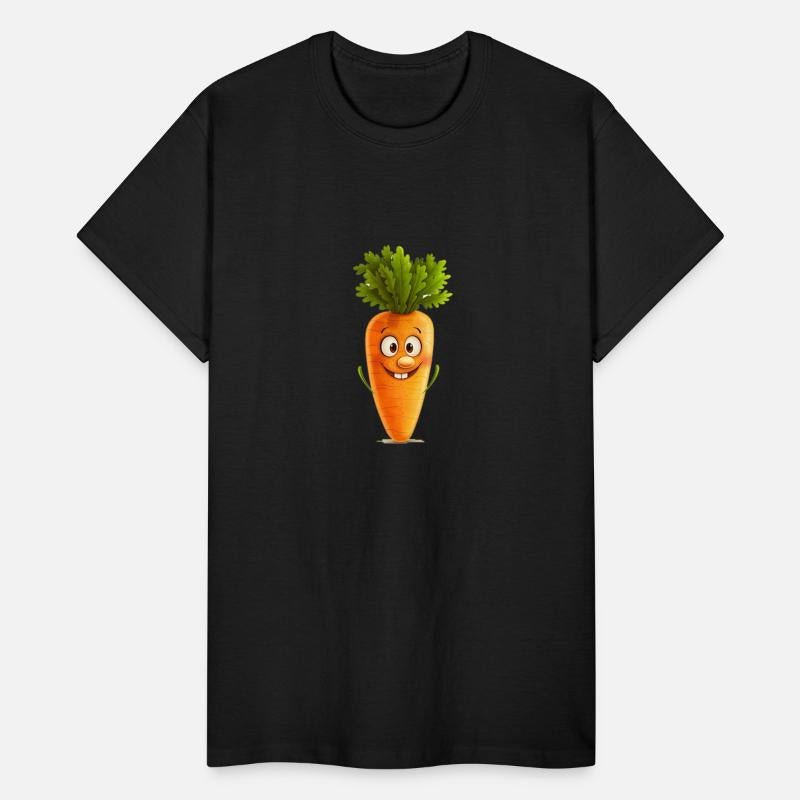 Funny cheerful carrot with big smile