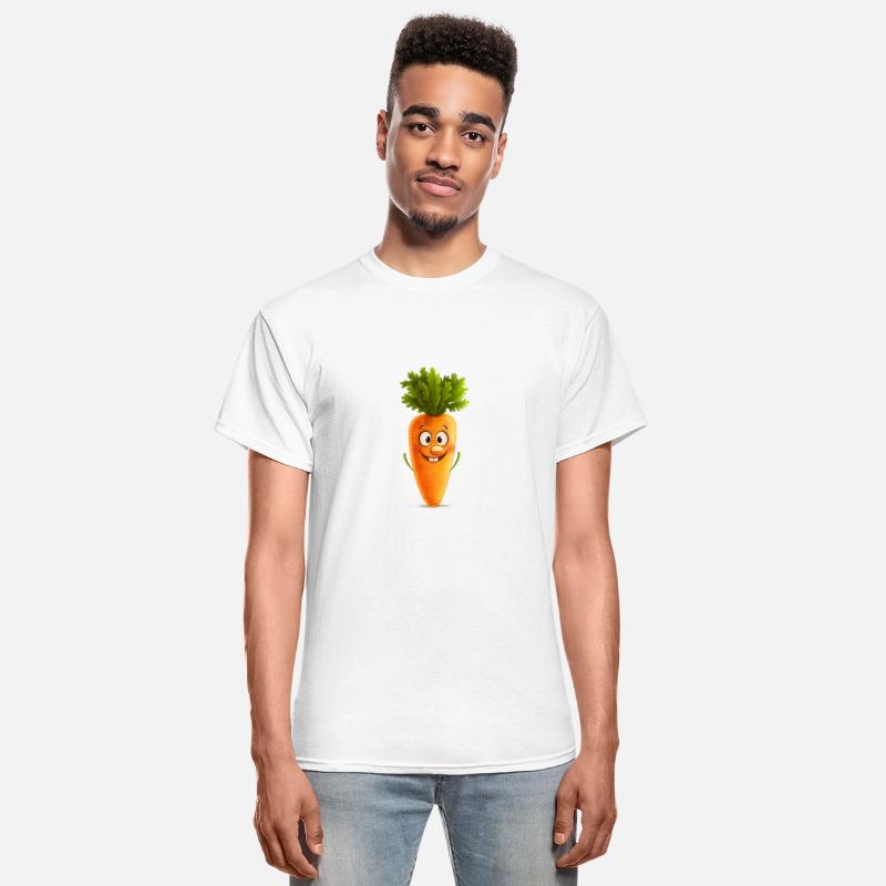 Funny cheerful carrot with big smile