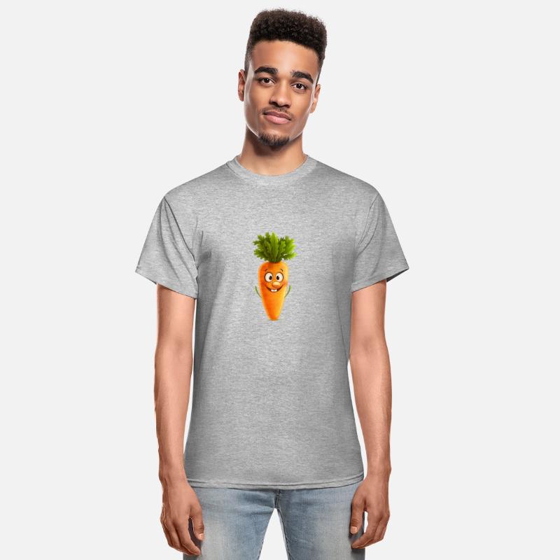 Funny cheerful carrot with big smile