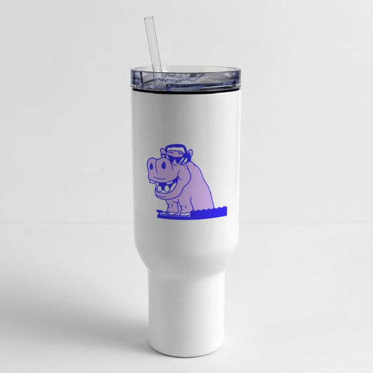 Funny DJ Cool Hippo Animal Mixing Music Party Club