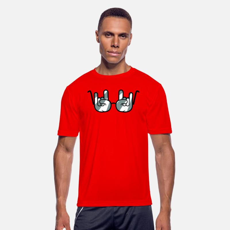 Funny Heavy Metal Sunglasses Horns Hand Gesture