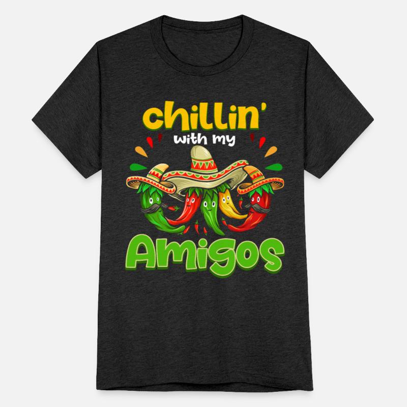 Funny Quote Saying "Chillin´with my Amigos" Mexico
