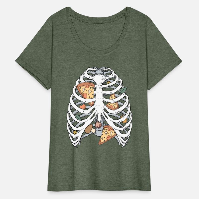 Funny Skeleton Pizza Halloween Costume
