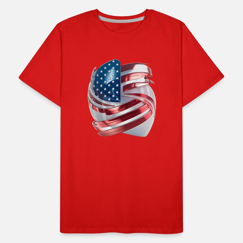 Futuristic American Flag Logo