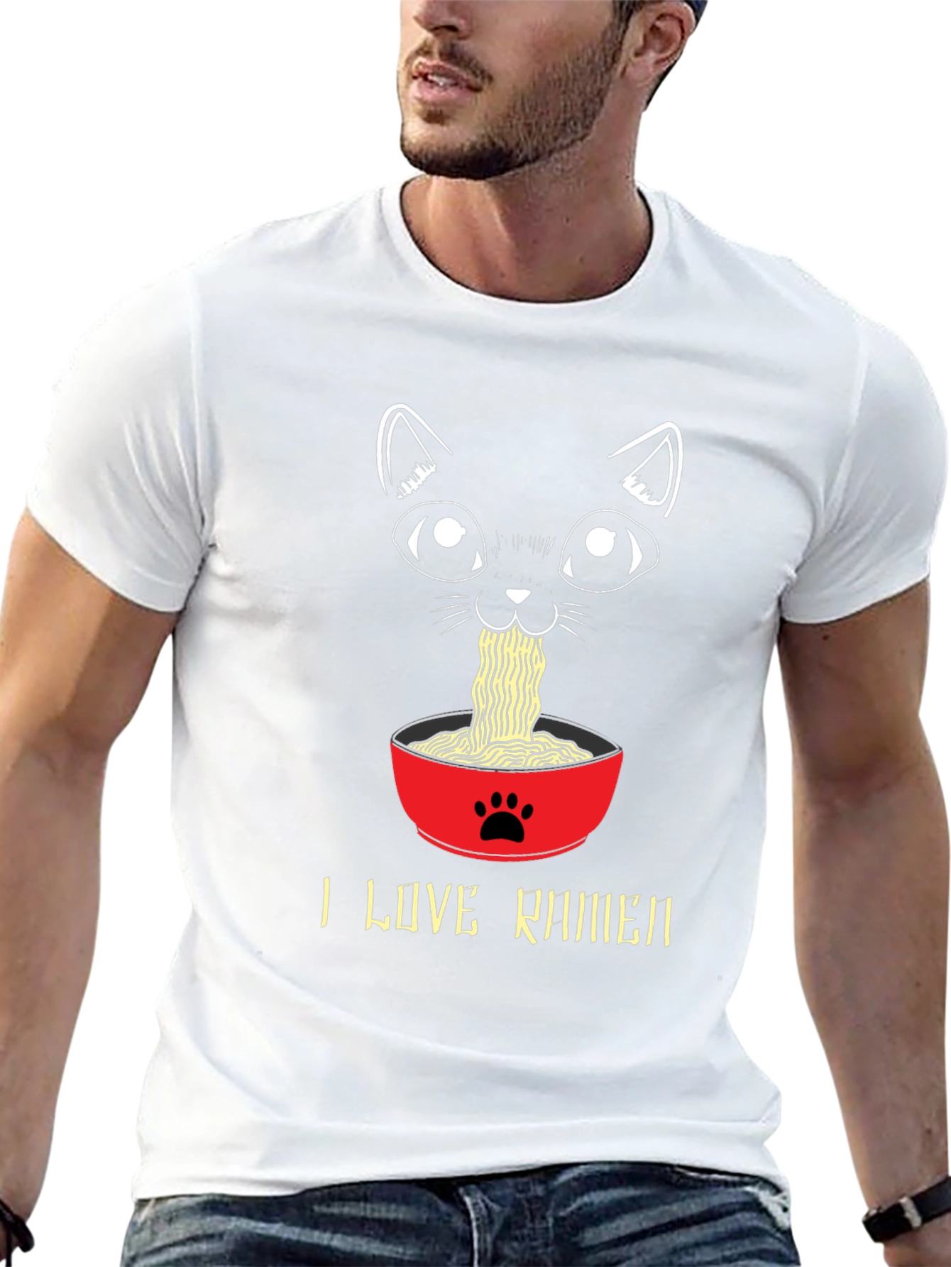 I Love Ramen Cat T-Shirt