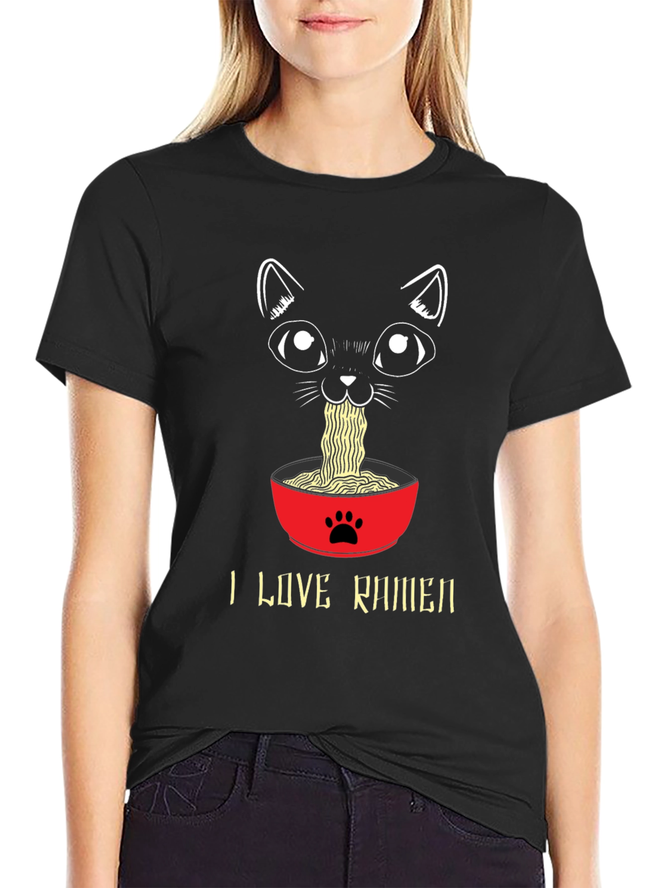 I Love Ramen Cat T-Shirt