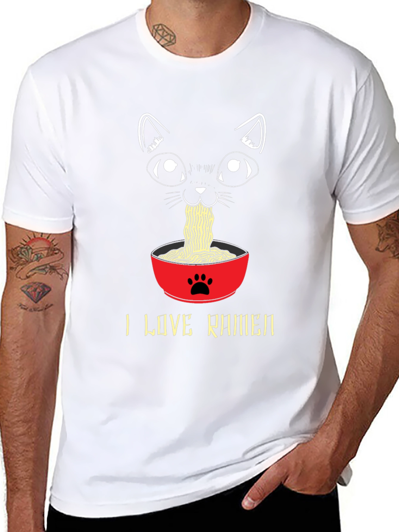 I Love Ramen Cat T-Shirt